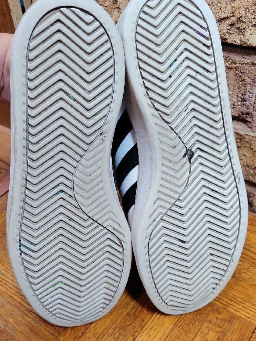 Adidas Grand Court White Black 3 Stripe Lace Up Court Sneakers Men’s 7.5